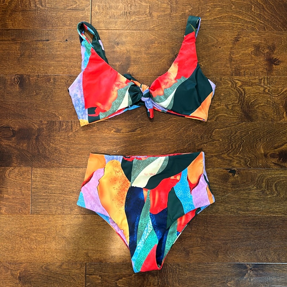 SHEIN High Waisted Two-Piece Swim Suit